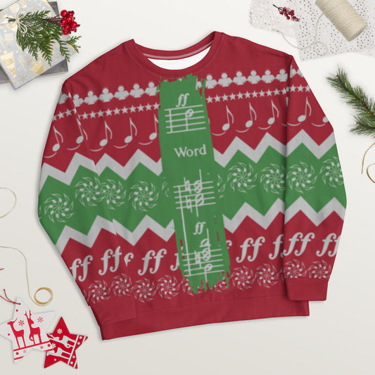"Knitted" Word - Christmas Unisex Sweatshirt